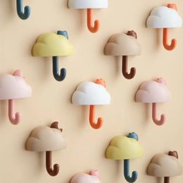 Bath Accessory Set Packed Hooks Creative Adhesive Plastic Decorative Coat Cloud Shape Door Hook