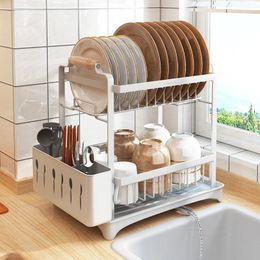 Kitchen Storage HOOKI Draining Bowl Rack Household Countertop Sink Dish Tableware Chopsticks Organizer