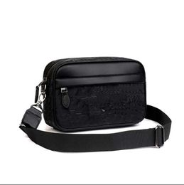 Briefcases 2023 New Designer Men's Versatile Classic Embossed PU Shoulder Crossbody Bag Black embossed Messenger bag bag