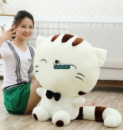 Dorimytrader 28039039 70cm Lovely Cat Doll Plush Giant Soft Stuffed Cartoon Cat Toy Pillow Nice Valentine Gift DY608535151277