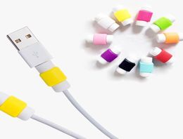 Multi Colours USB Cable Protector Sleeve D2 Mobile Phone Charger Cord Protector Silicone For IPhone Line Protective2890117