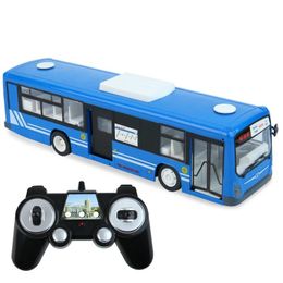 Car SY 2.4G RC Bus Model Kid Toy, Electric Switch Front&Rear Doors, Sound& LED Lights, Car horn, Turn Signal, Christmas Boy Girl Birth