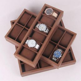 Rings 6/12 Slot Wood Watch Box Display Organizer Tray with Pillow Jewelry Organizer Container Fashion Watch Storage for Watch Jewelry