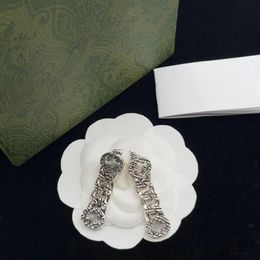 silver 18k gold G letters designer earrings stud for women retro vintage luxury cuban link chain Chinese earring earings ear rings charm Jewellery gift