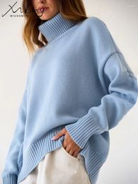 Women's Sweaters Loose White Turtleneck Casual Autumn Woman Winter Thick Warm Classic For Women Pullovers