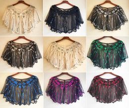 Scarves Summer Handmade Crochet Lace Mesh Shrug Bolero Women Embroidery Cardigan Feminino Short Cape Oversized Tops Scarf1891745