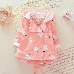 coats Flower Breasted Coat Kids Trench Coats Korean Girl Dress Children Trench Coat 2015 Autumn Coat Girls Tops Child Clothes Baby Cloth