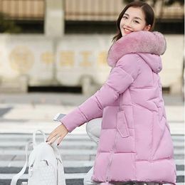 Women's Trench Coats Winter Big Hairy Collar Down Cotton Coat Women In The Long Section Thickened Fashion Maternity Clothing