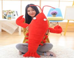 Dorimytrader 80cm big simulation animal lobster plush toy big stuffed cartoon red crayfish doll pillow for kids gift 31inch DY50179941908
