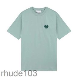 Mens t Shirt Amis De Coeur Tees Short Sleeves Shirts Men Designer Top France Fashion Embroidered Heart Pattern Round Neck Paris T-shirt M2 N7HA N7HA