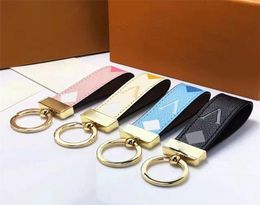 Designer Keychains Car Key Chain Bags Decoration Cowhide Gift Design for Man Woman 4 Option Top Quality6828474