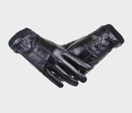 Mens Top Genuine Sheepskin Gloves Winter Outdoor Plus Velvet Warm Men Gloves Touch Screen Elastic Wrist Driving Riding ML01219218692