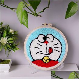 Arts And Crafts Netizen Handmade Decompression Cotton Fabric Embroidery With Circar Pattern Material Bag Embroidered By Woolen Threa Dhbsa