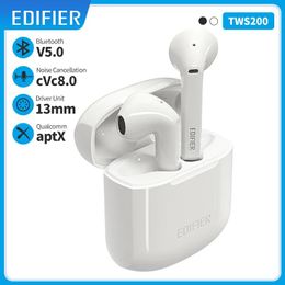 Earphones EDIFIER TWS200 TWS Earbuds Qualcomm aptX Wireless Earphone Bluetooth 5.0 cVc Dual MIC Noise cancelling up to 24h playback time