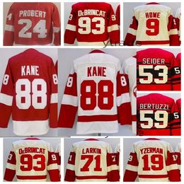 2024 Patrick Kane hockey jersey #88 kane #93 Alex DeBrincat Dylan Larkin Moritz Seider David Perron Gordie Howe Steve Yzerman Lucas Raymond New Stitched