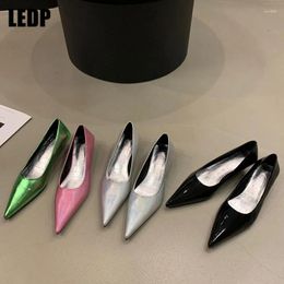 Dress Shoes Designer Fashion Women Thin Heels Pumps Pointed Toe Sexy Single Female 2024 Shallow Slip On Low Club Chic