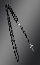 2020 New Fashion Handmade Round Glass Bead Catholic Rosary Quality Bead Necklace Beads Religious Pendants Necklace3893526