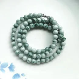 Chains Send Certificate Myanmar Jadeite Beaded Necklace Women Fashion Charms Jewellery Genuine Natural Burma Jades Chokers Necklaces