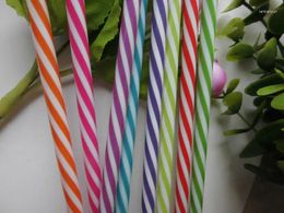 Drinking Straws 100pcs/lot Retails And WholesalesDrinkware Bar Drink Accessories Decorative Fancy Vintage Colour Striped Wedding Parties