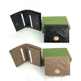 Wallets Marmont Five card With box keychain wallet Card Holder Genuine Leather key holder Luxury Coin Purses Womens mens Designer Wallets