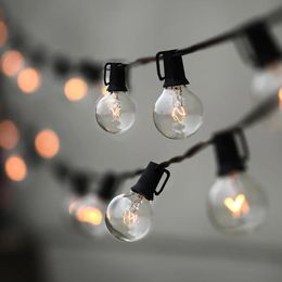 Strings 25Ft G40 Bulb Globe String Light with Clear Bulb Backyard Patio Lights Vintage Bulbs Decorative Outdoor Garland Wedding