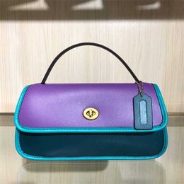 Shoulder Bags caches Womens Designer Bag Purple Underarm Tote Bag Leather CrossBody Bags Fashion Designers Handbags Purse 230129
