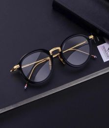 Thom TB011 Metal Acetate Glasses Frame Men Women Retro Round Circle Eyeglasses Myopia Optical Prescription Eyewear Oculos3856516