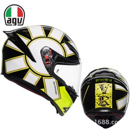 Helmets Moto AGV Motorcycle Design Safety Comfort Agv K1 Motorcycle Racing Full Cover Male and Female Personality Anti Fog Running Helmet 2NKE