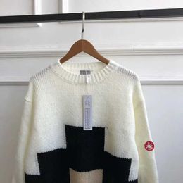 Men's Sweaters C.E CAVEMPT Sweater Loose Colorblock Geometric Pattern Men Women 1 1 Sweater Cav Empt Couples Pullover J240103