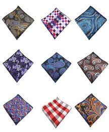 10PCS Jemygins Men Handkerchief Silk Woven Plaid Floral Pattern Hanky Men S Business Casual Square Pocket Handkerchief Wedding Han9633549