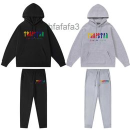 Trapstar Oversized Hoodie Mens Trapstar Tracksuit Designer Shirts Print Letter Luxury Black and White Grey Rainbow Color Summer Sports Fashion Cotton Co RGTJ