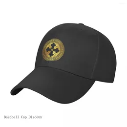 Ball Caps Greek Orthodox Cross Gold Paint Black Trim ICXC NIKA Cap Baseball Sunscreen Woman Hats Men's