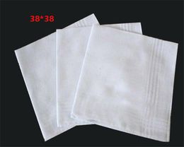 100 Cotton Handkerchief White Hanky Pocket Squares Hanky 38cm38cm dc1388212674