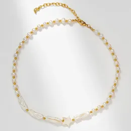 Choker Fashion Light Luxury Shell Star Irregular Baroque Pearl Necklace