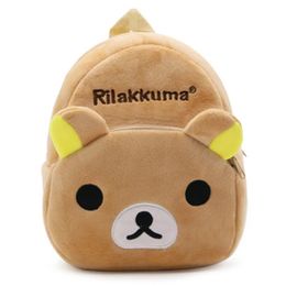 Rilakkuma Mini Plush Backpack Cute Kids Small Bag Children Baby School Bags Kindergarten Preschool Backpack for Boys Girls 240102