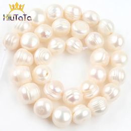 Other 1213mm Aaa Natural Freshwater Pearl Round Beads Genuine White Pearls Beads for Jewellery Making Diy Bracelet Accessories 15''