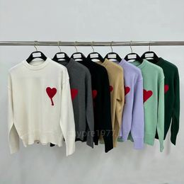 Unisex designer Amies sweater korean fashion Man Women sweater luxury brand lover A-line small red Heart Top V-neck Sweater