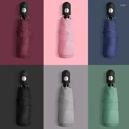 Umbrellas Creative Mini Portable Umbrella Five-folding Pocket Rain Women Fully-automaticTravel Outdoor Tools