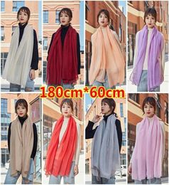 Scarves Luxury Scarf Women Candy Coloured Cotton Linen Solid Colour Female Shawls Beautiful GiftsScarves Kimd222580480