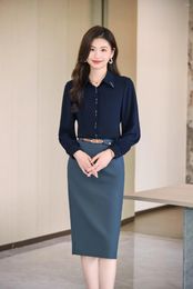 Women's Blouses Aiyssa2024 Autumn And Winter Exquisite Long Sleeved Shirt With Unique Temperament Makes You