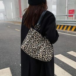 Evening Bags Fashion Tote Shopping Travel Bag Canvas Crossbody For Women Handbags Large Capacity Leopard Print Shoulder