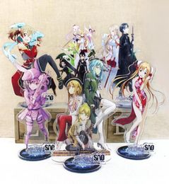 Keychains Sword Art Online Anime Character Standing Sign DoubleSided Acrylic Stands Model Plate Desk Decor Birthday Xmas Gift2190939