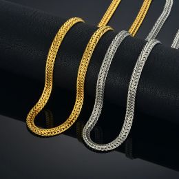 Punk 6mm Snake Neck Chains For Men Women Golden/Silver Colour Chokers Long Collier 14 Gold Necklace Jewellery