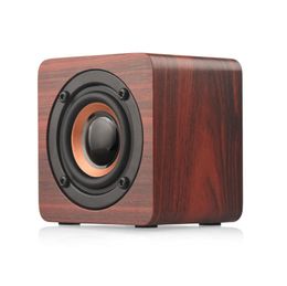 Q1 Portable Speakers Wooden Mini Blutooth Speaker Wireless Subwoofer Bass Powerful Sound Bar Music Speakers for Smartphone Laptop