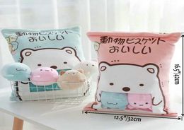 4pcs8pcs stuffed Sumikko Gurashi pillow plush animals toy Japanese Cat Bear Corner Bio Cartoon Doll creative toys for children3021128