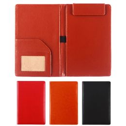 PU Leather A5 File Folder Clipboard Document Clip Business Meeting Contract Clamp Writing Pad Office School Supply 240102