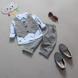 Sets 2020 baby designer Boys Wedding Clothes Kids Formal Suit Boy Shirt+Vest+Pants Outfits baby clothing set Children Clothing Set