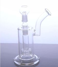 9 Inches bubbler glass bong sidecar percolator water smoking pipe handmade two functions with glass bowls