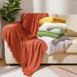 Blankets Nordic Throw Blanket Knitted Leisure Sofa Cover Office Nap Air Conditioner Bohemian El Decor Bed End Towel Soft Shawl