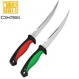 Kitchen Filleting Knives Fillet Knife Metal PP Bag Pocket Knife Fish Stainless Steel Hot Sale Soft PP+TPR Handle Outdoor Green